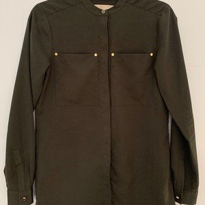 MICHAEL KORS OLIVE GREEN BLOUSE